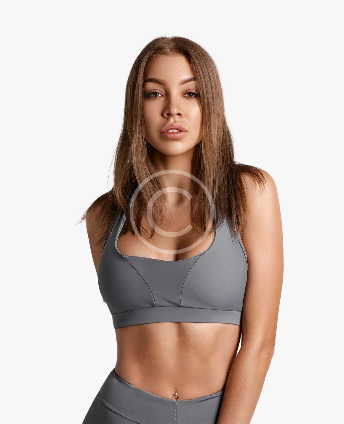 Grey sports bra